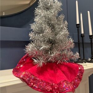 Silver Tinsel Tree Lot